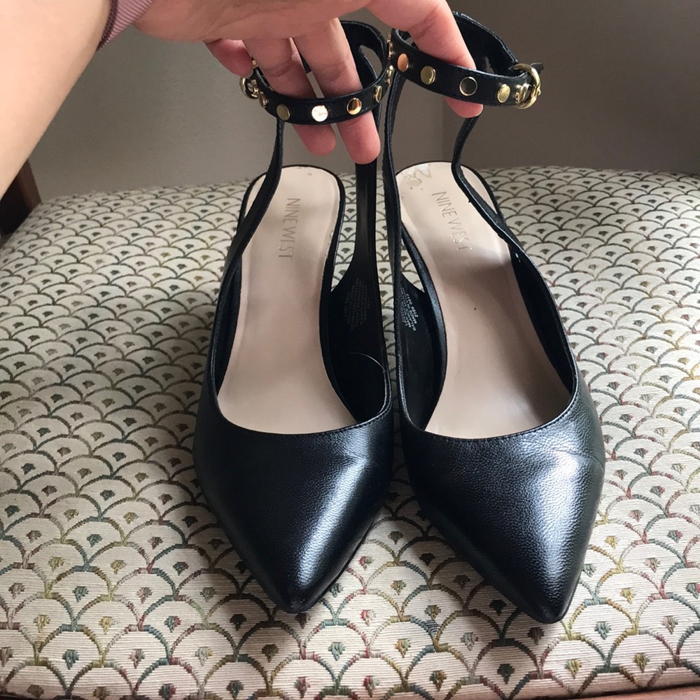 Size 7.5 | Black Kitten heels | Nine West
